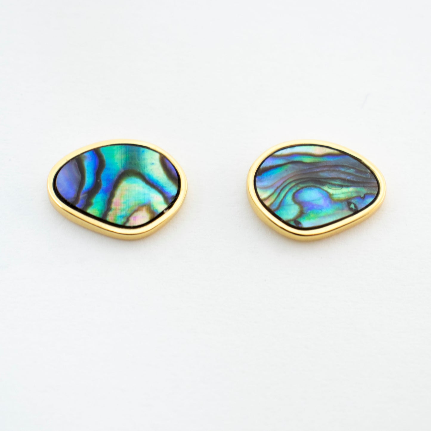 Emerald, Blue Lagoon Stud Earrings