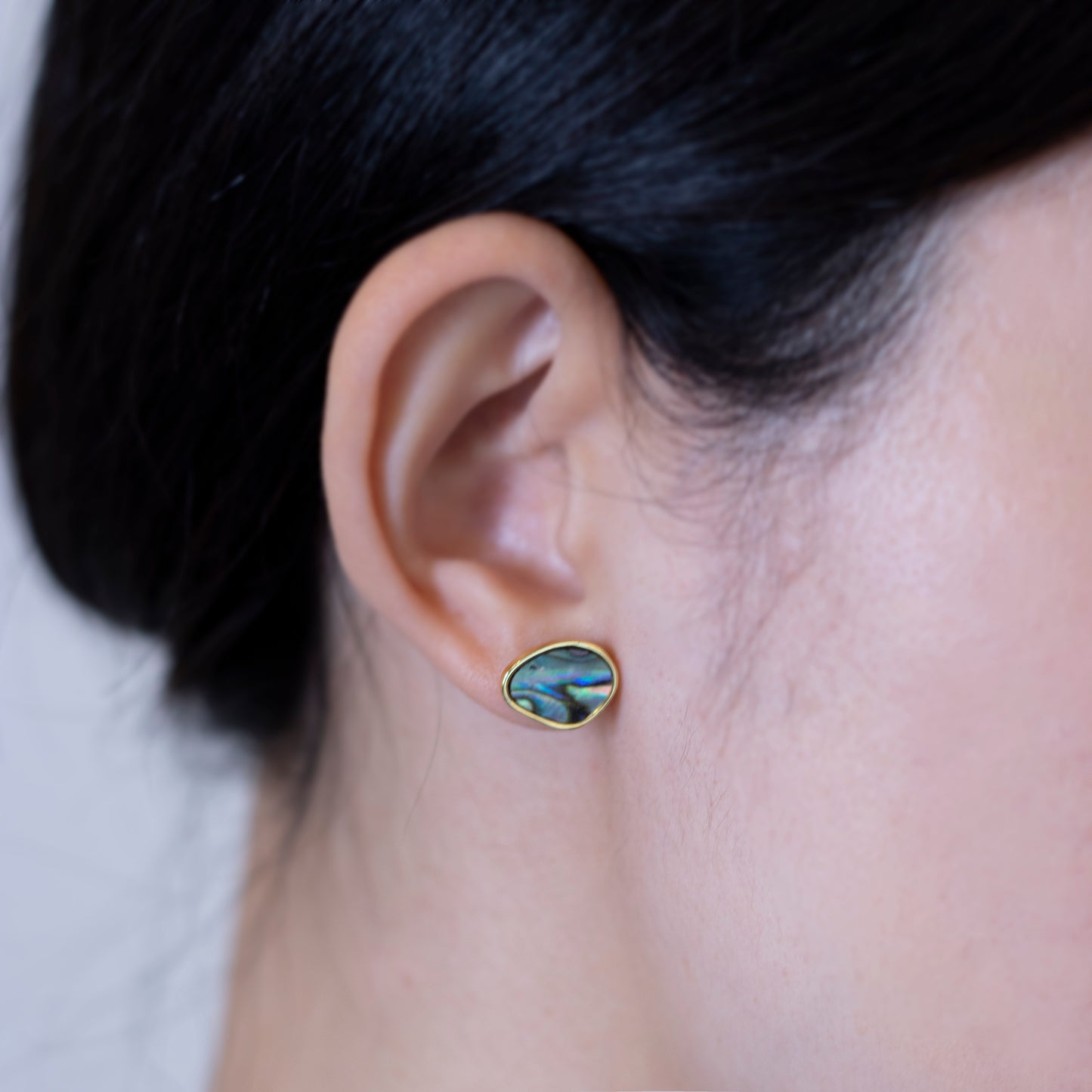 Emerald, Blue Lagoon Stud Earrings
