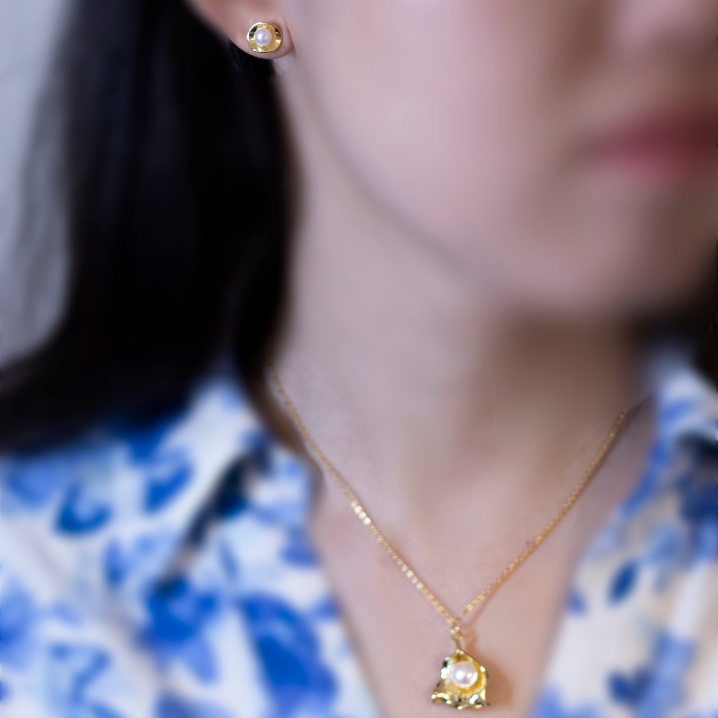 Venus, Single Pearl Stud Earring