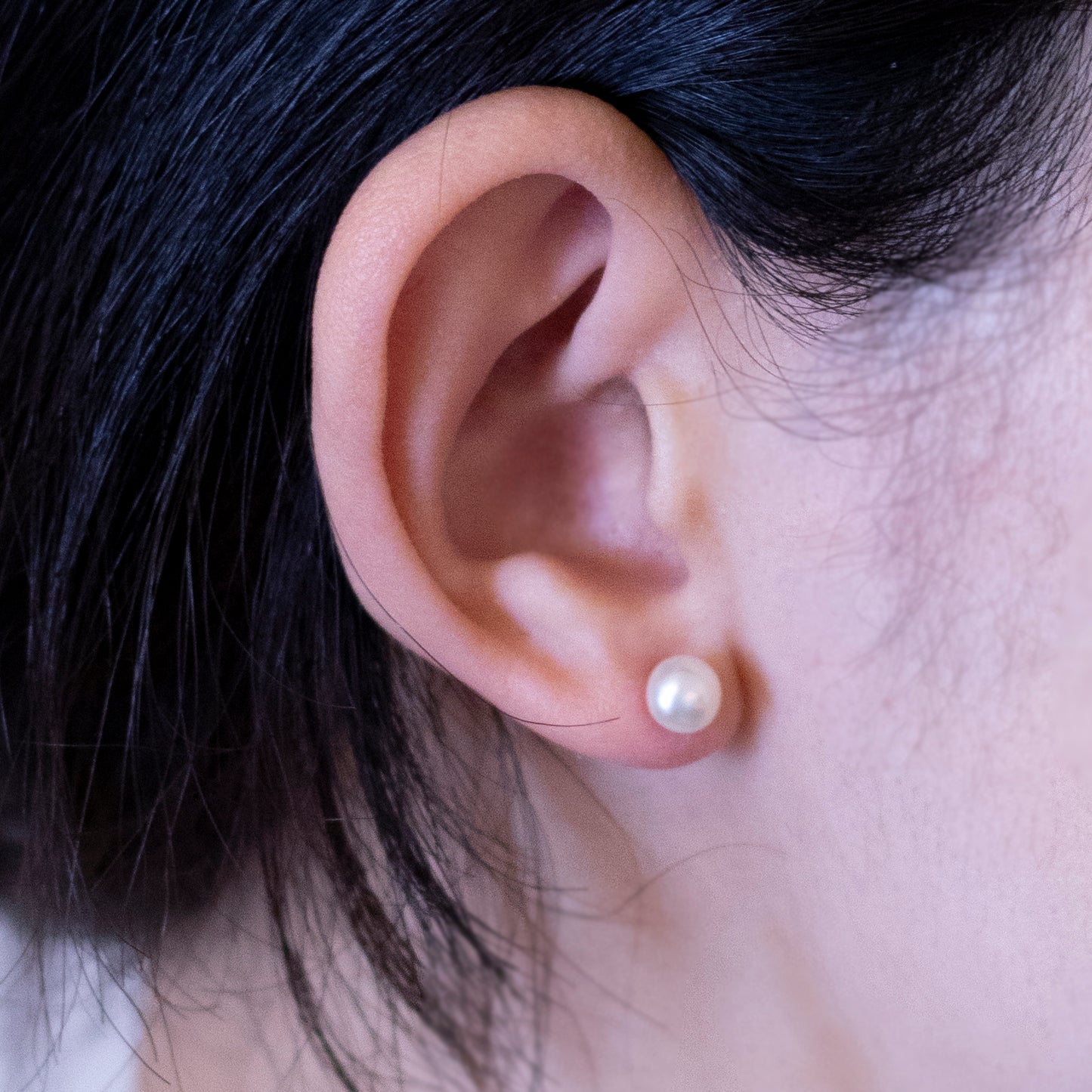 Ariel, Single Pearl Stud Earrings