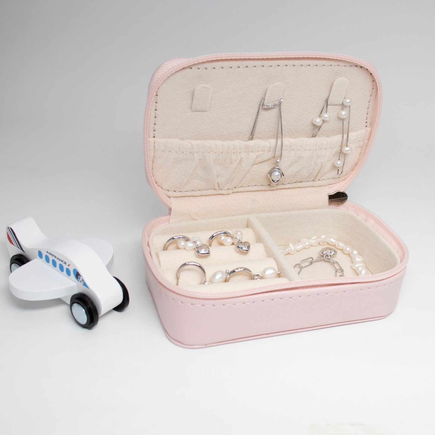 jewelry box pink small mini travelling